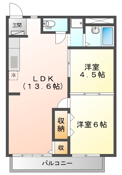 アーバンハイツ Ａの間取り