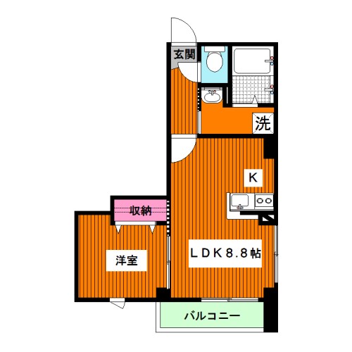 【目黒区目黒本町のマンションの間取り】