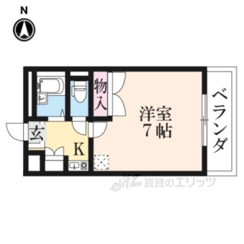 【天理市二階堂上ノ庄町のアパートの間取り】