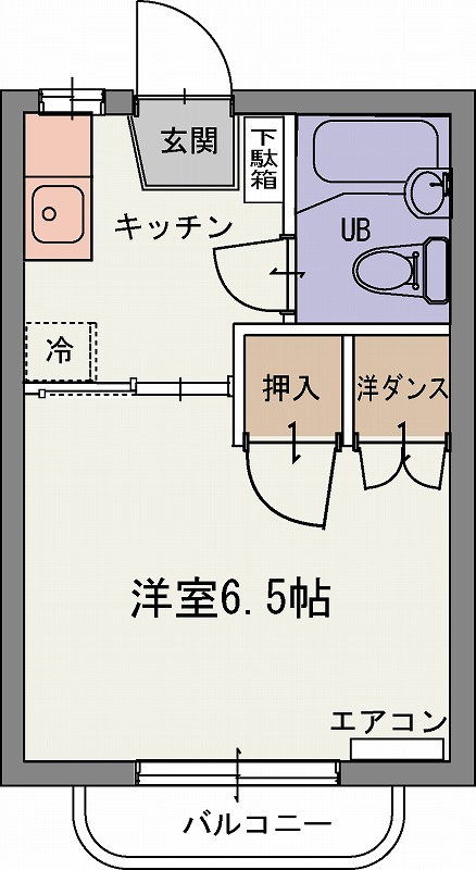 カーサうべAの間取り