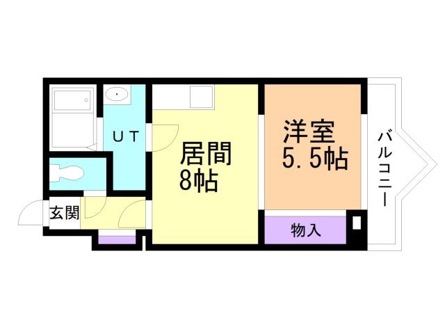 札幌市厚別区大谷地西のマンションの間取り