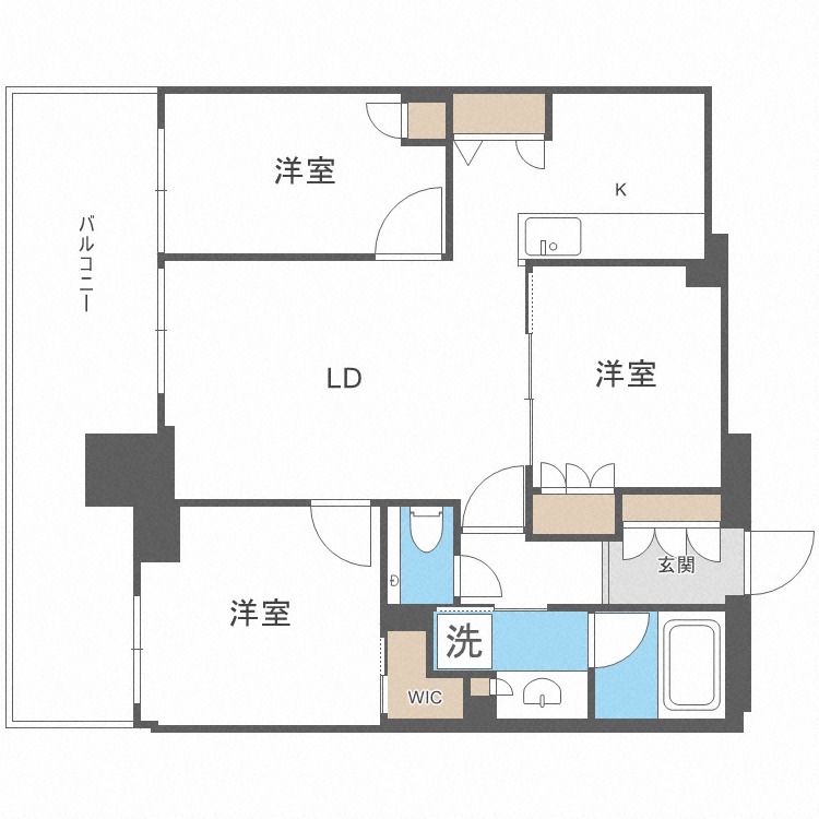 ザ・グランアルト札幌　苗穂ステーションタワーの間取り