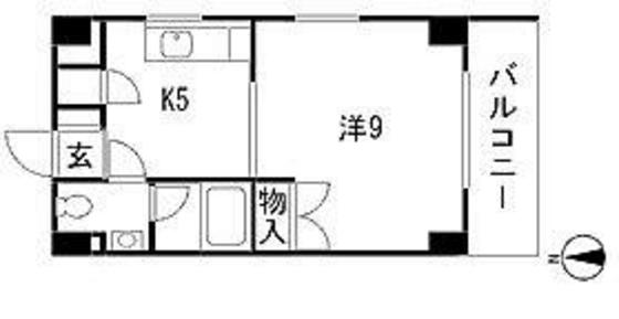 広島県広島市南区皆実町５（マンション）の賃貸物件の間取り