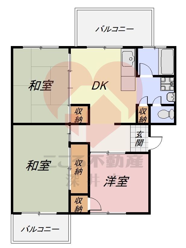 スマリオ招提Ｃ団地1棟の間取り