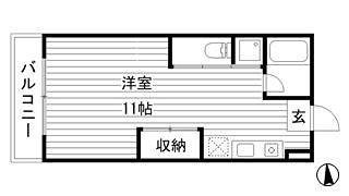 姫路市北平野のマンションの間取り