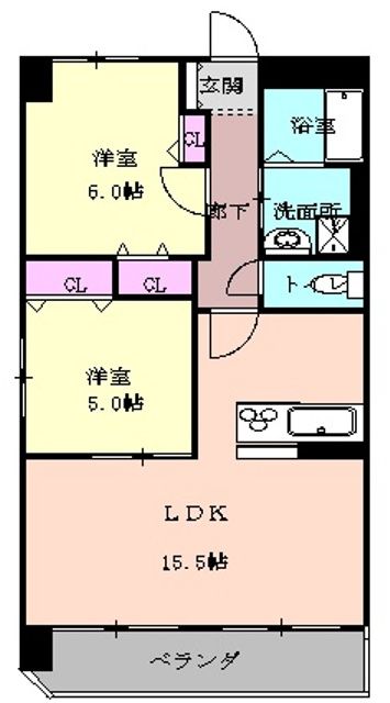 名古屋市千種区姫池通のマンションの間取り