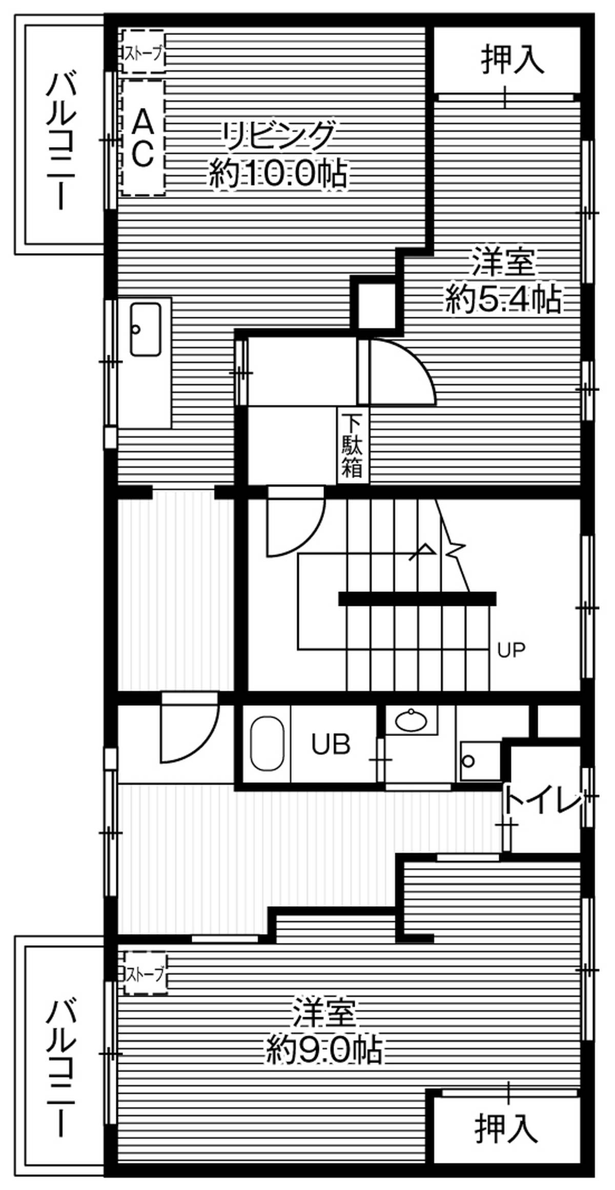 江別市東野幌町のマンションの間取り