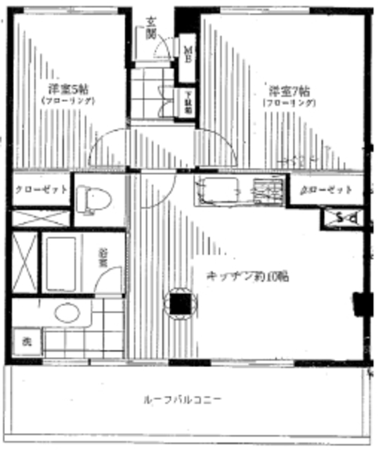 中目黒フラワーマンションの間取り