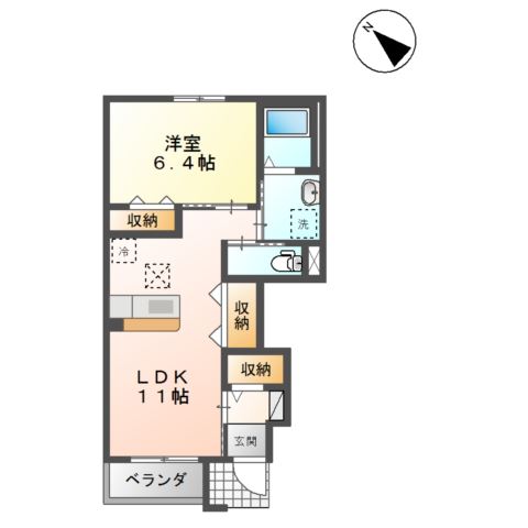 陸前高田市竹駒町築5年の間取り