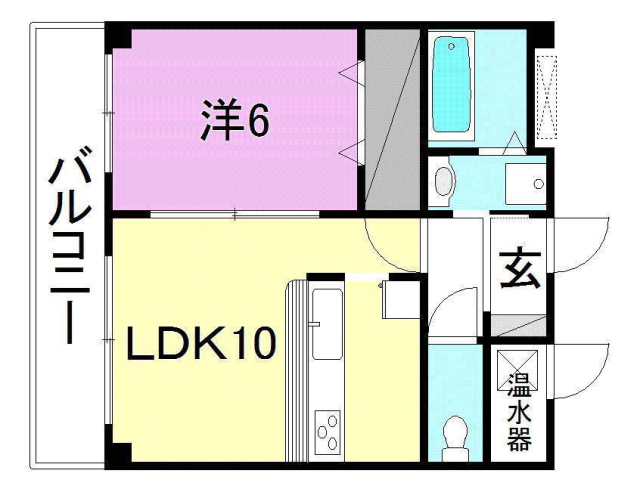 松山市道後町のマンションの間取り