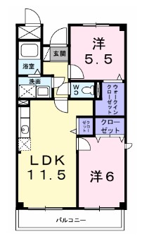 ポレール伊川　IIの間取り