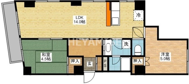 長崎市平和町のマンションの間取り