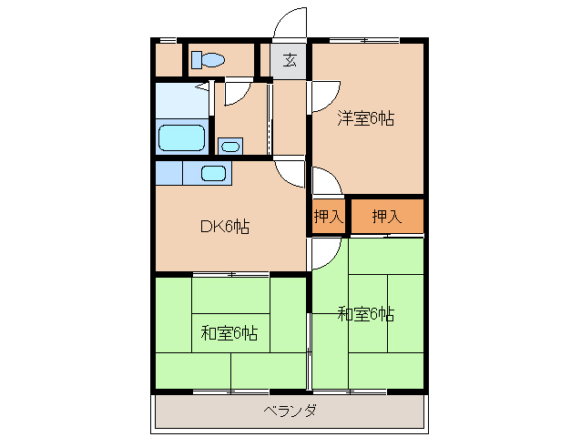 【鈴鹿市南堀江のアパートの間取り】