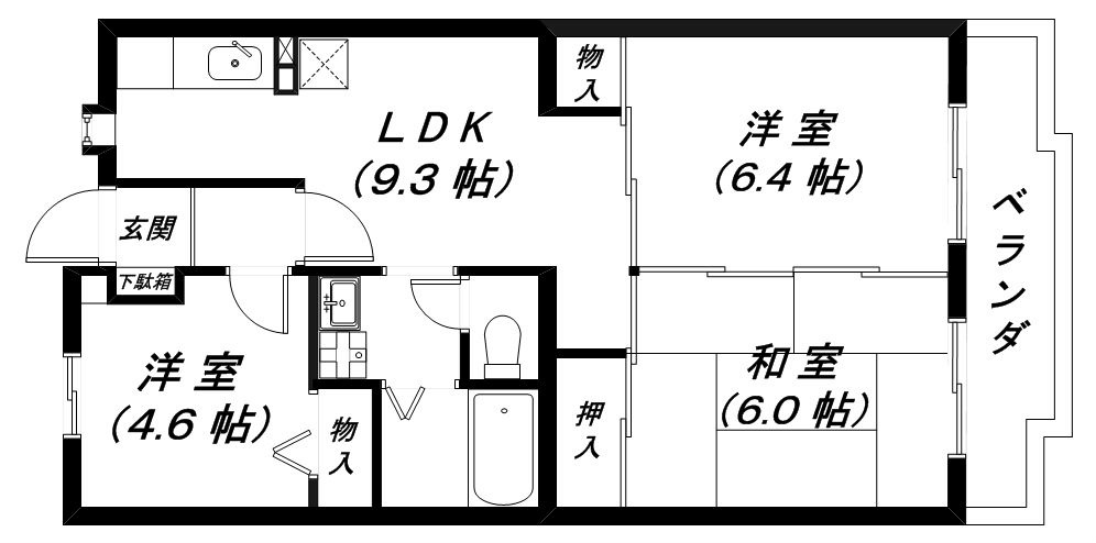 シャルマンクレール２番館の間取り