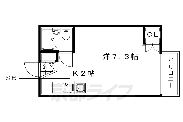 宇治市小倉町のアパートの間取り