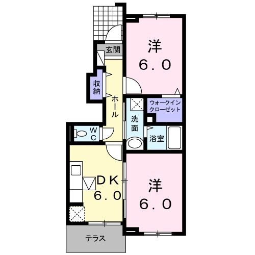 パークヴュー高瀬Ａの間取り