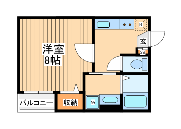 町田市中町のアパートの間取り