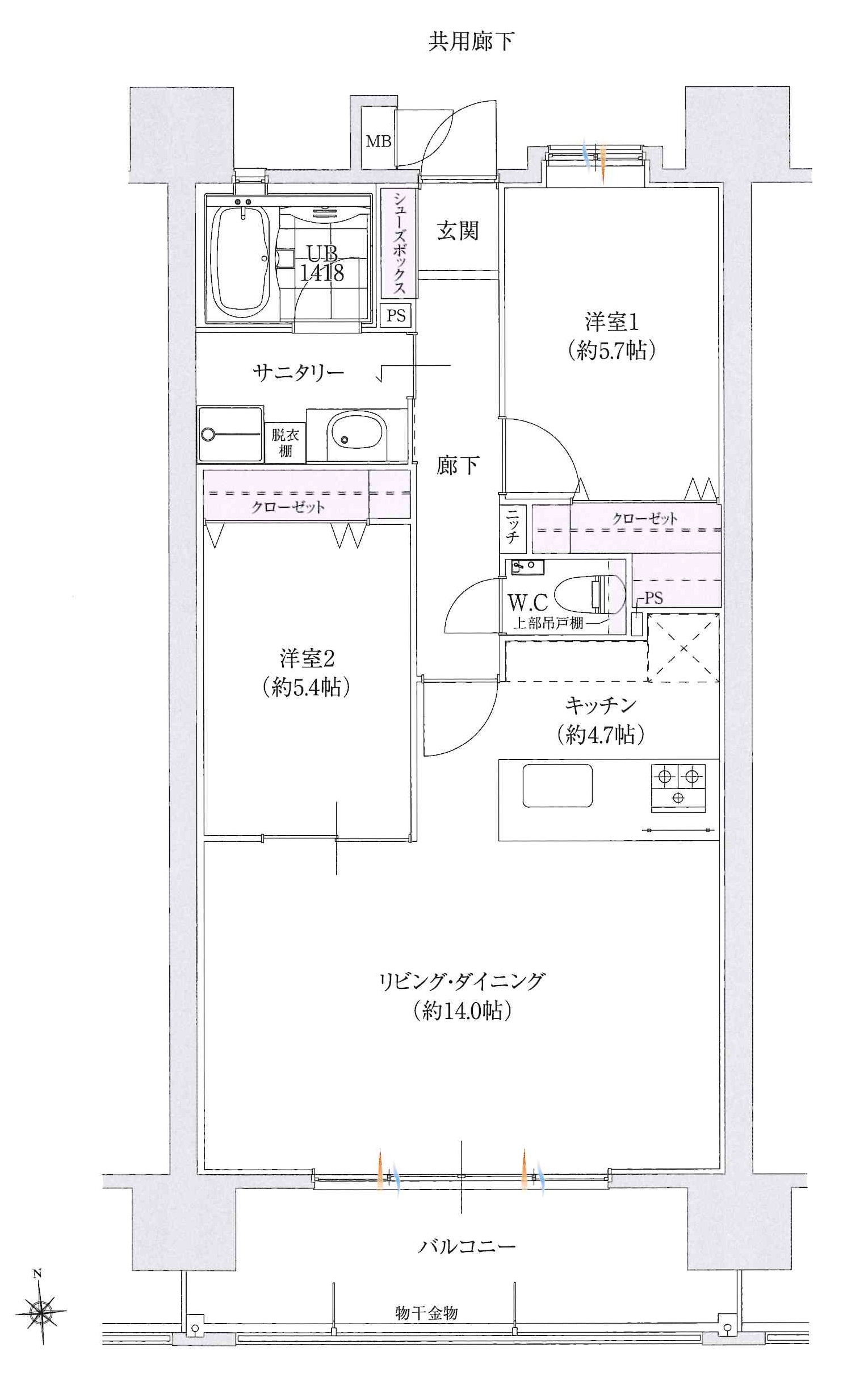 シティライフ新町IIIの間取り