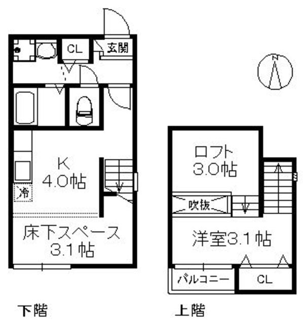 メザニーＫ周船寺の間取り