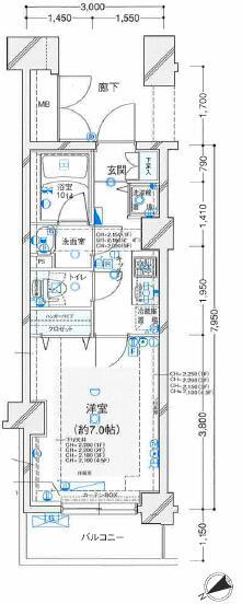 パレステュディオ白金高輪の間取り