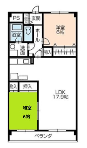 【豊橋市菰口町のマンションの間取り】