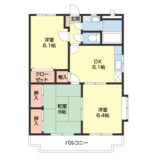 ＫＯＩＮＯＭＯＴＯマンションの間取り