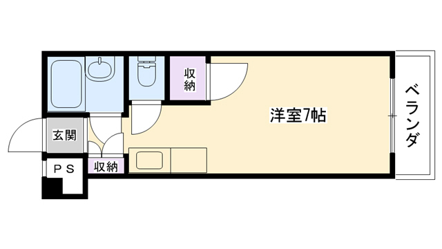 西宮市今津二葉町のマンションの間取り