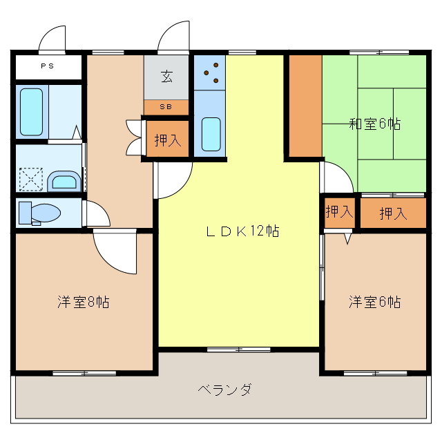 山手ハイツの間取り