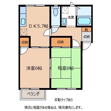 フレグランス岡田Aの間取り