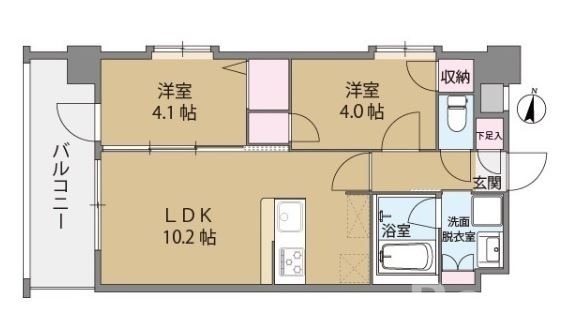 【福岡市東区名島のマンションの間取り】