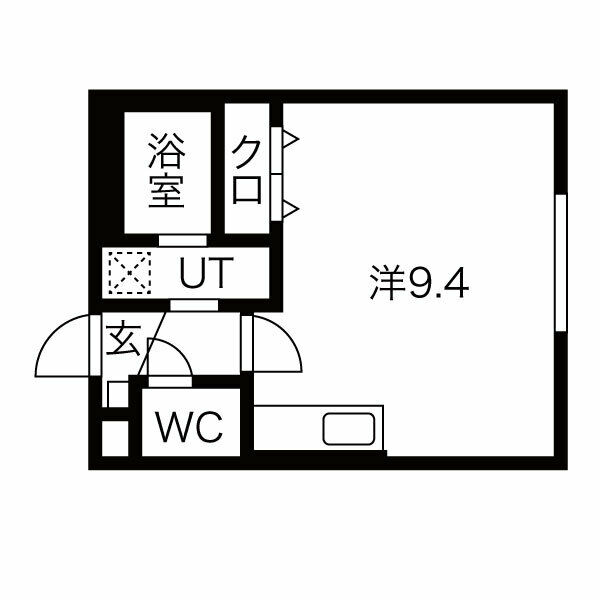 札幌市東区北四十三条東のマンションの間取り