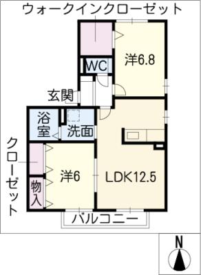 パストラルドルチェ　Ｂ棟の間取り