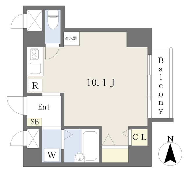 松山市木屋町のマンションの間取り