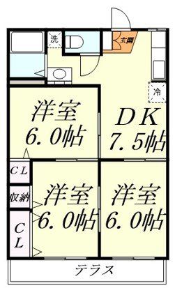 ファインハイツA棟の間取り