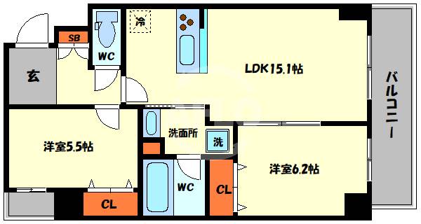 ホリエ出雲の間取り