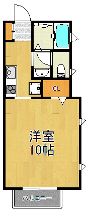 横浜市鶴見区佃野町のアパートの間取り