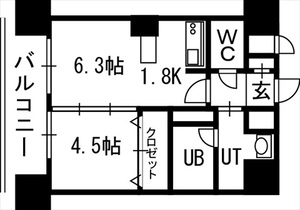 クレジデンス札幌・南４条の間取り