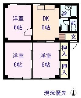 福山市御幸町大字中津原のアパートの間取り