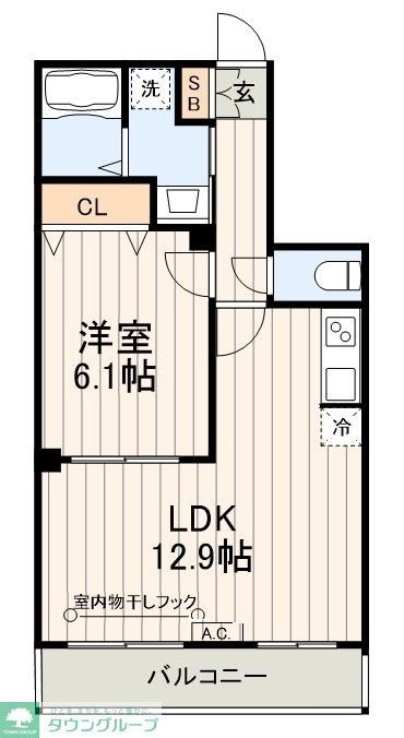 板橋区舟渡のマンションの間取り