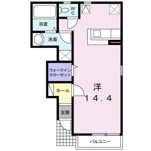 和歌山市鳴神のアパートの間取り