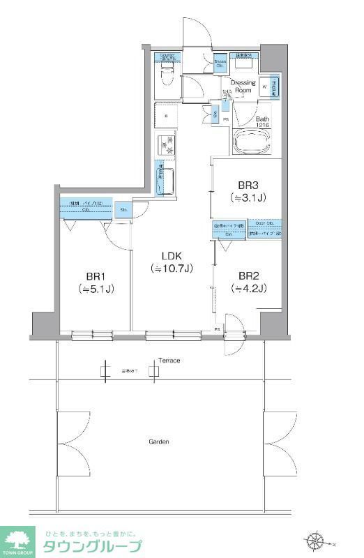 大田区仲池上のマンションの間取り