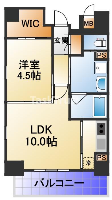 大阪市北区鶴野町のマンションの間取り