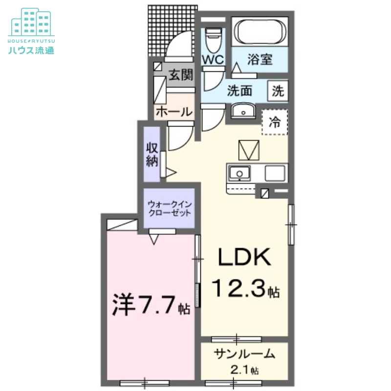 諫早市長田町のアパートの間取り