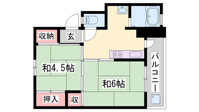 ビレッジハウス小坂の間取り