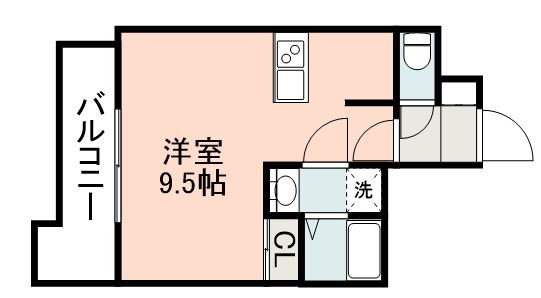 鹿児島市加治屋町のマンションの間取り