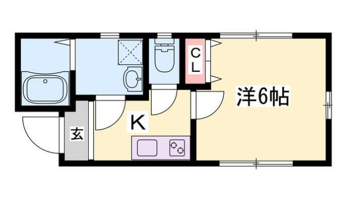 姫路市栗山町のアパートの間取り