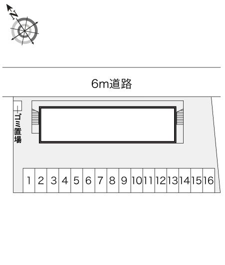 【羽生市東のアパートの駐車場】