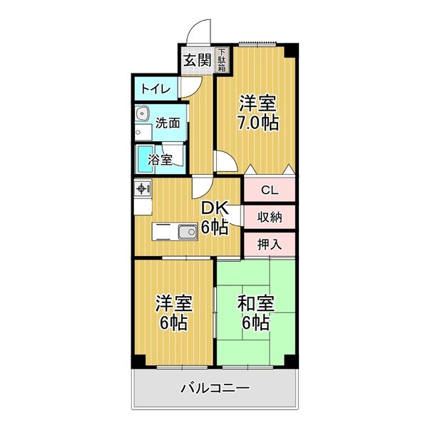 豊橋市大村町のマンションの間取り