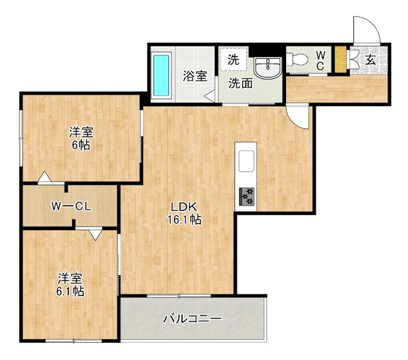 メゾンルボア大里の間取り