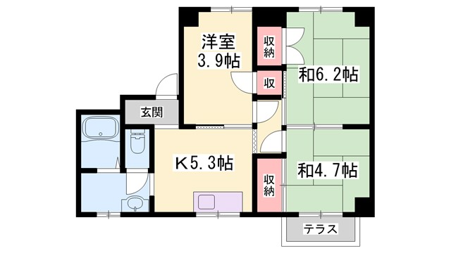 シャルム花北の間取り